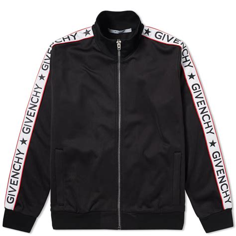 givenchy track jacket with logo taping black|Tracksuit jacket with 4G detail .